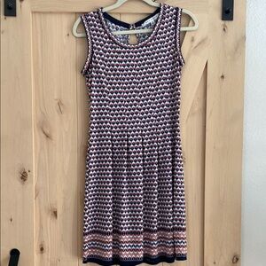 MAX STUDIO (S) Pleated Geometric Dress FLATTERING FIT!